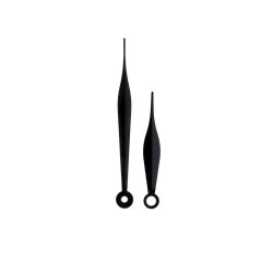 Kovové hodinové ručičky B6 (93 mm, 63 mm) - černé - Ručičky hodinové B6 pár