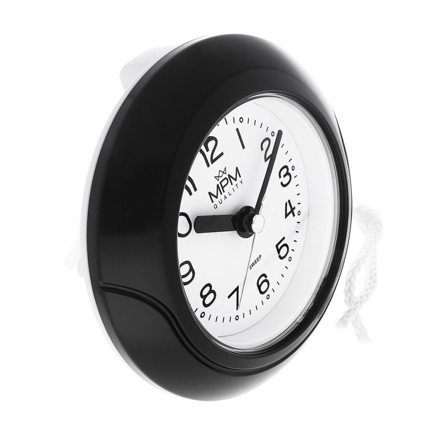 Kúpeľňové hodiny MPM Bathroom clock - čierne - E01.2526.90