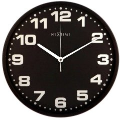 Dizajnové nástenné hodiny 3053zw Nextime Dash black 35cm