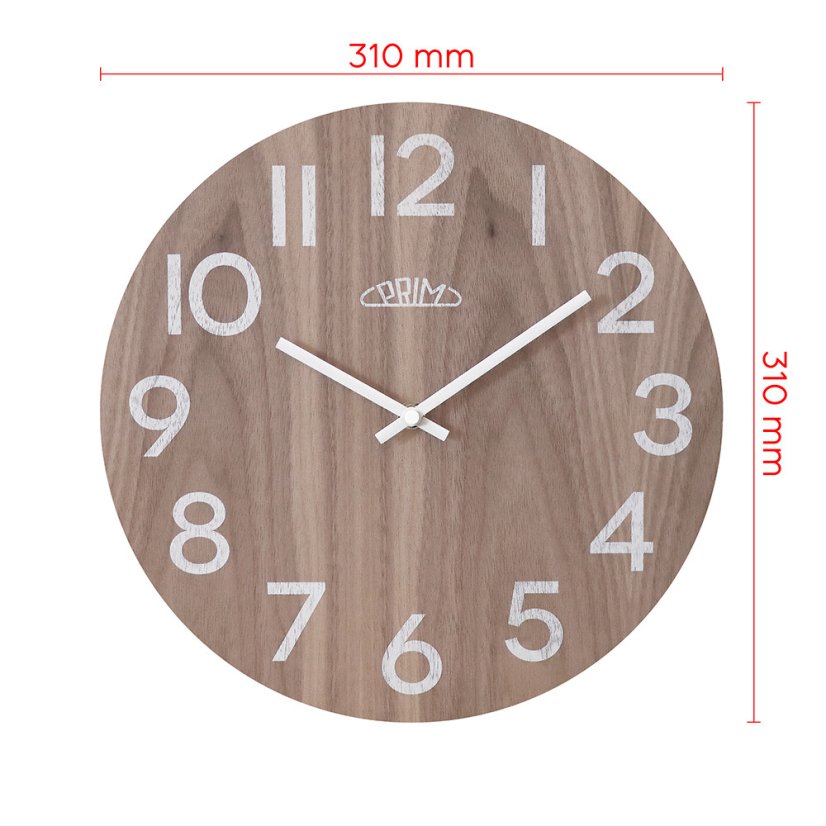 Drevené hodiny PRIM Genuine Veneer - C - E07P.4245.5400