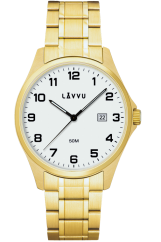 LAVVU Ocelové pánské hodinky GLIMT Gold