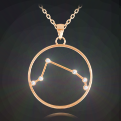 Rose gold náhrdelník MINET Stars BERAN Czech Crystal JMAS9504RN45
