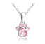 MINET Strieborný náhrdelník TLAPKA s ružovými zirkónmi
