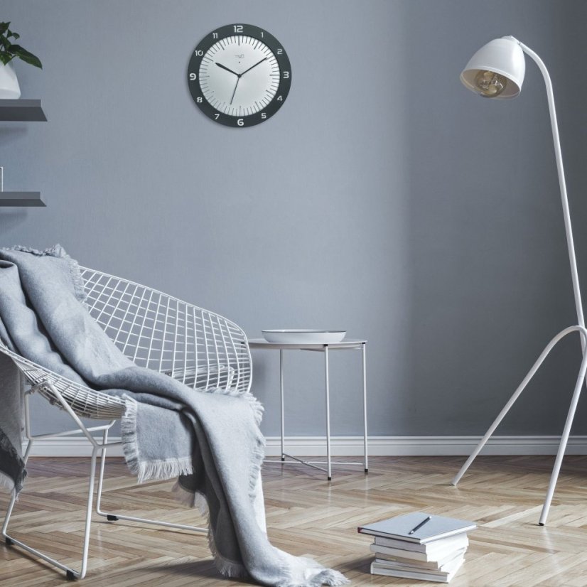 TFA 60.3553.10 - rádiom riadené nástenné hodiny s farebným osvetlením LUMOCLOCK