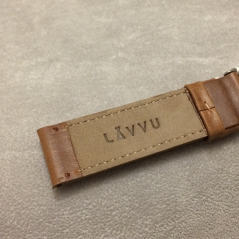 Hnedý prešitý remienok LAVVU SPORT z luxusnej kože Top Grain - 22 LSAUE22