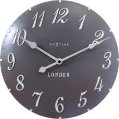 Dizajnové nástenné hodiny 3084gs Nextime v aglickom retro štýle 35cm