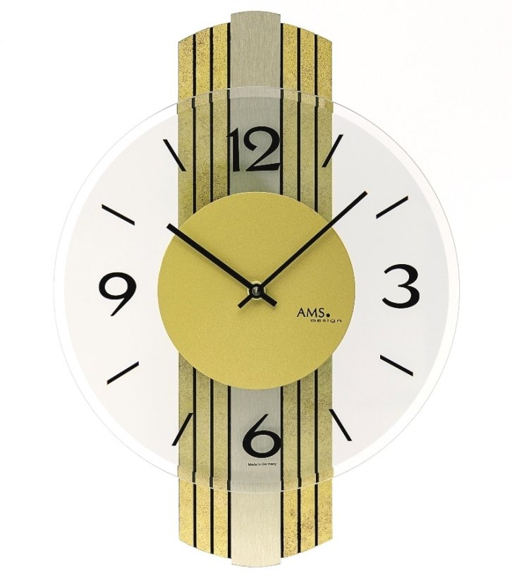 Dizajnové nástenné hodiny 9673 AMS 38cm