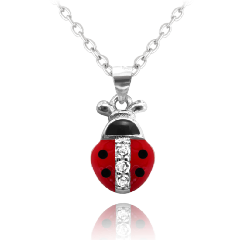 Strieborný náhrdelník MINET BERUŠKA vykladaná zirkónmi JMAD0001SN38