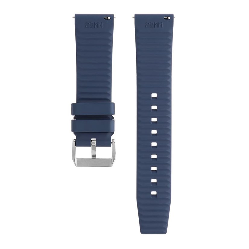 Fluoroelastomer řemínek na hodinky RJ.15355 (22 mm) - tmavě modrý - RJ.15355.2220.32.L1