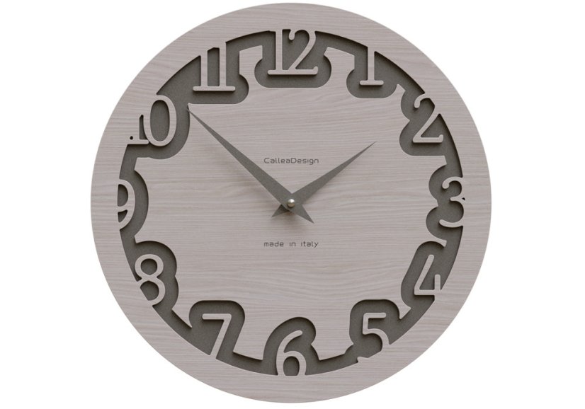 Dizajnové hodiny 10-002 CalleaDesign Labirinto 30cm (viac farebných verzií) Farba ružová lastúra (najsvetlejšia)-31 Dyha šedý koreň - 84