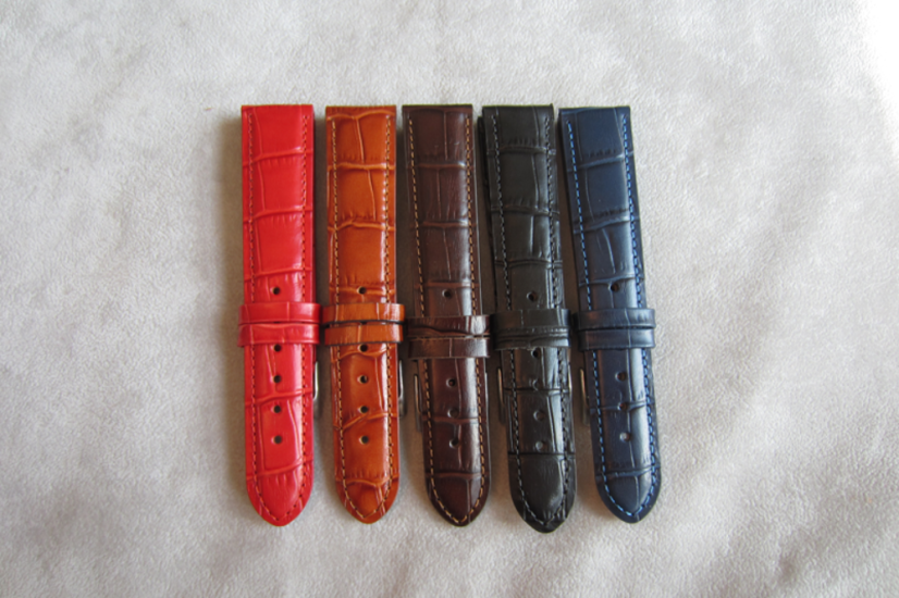 LAVVU Čierny prešitý remienok CROCO z luxusnej kože Top Grain - 14