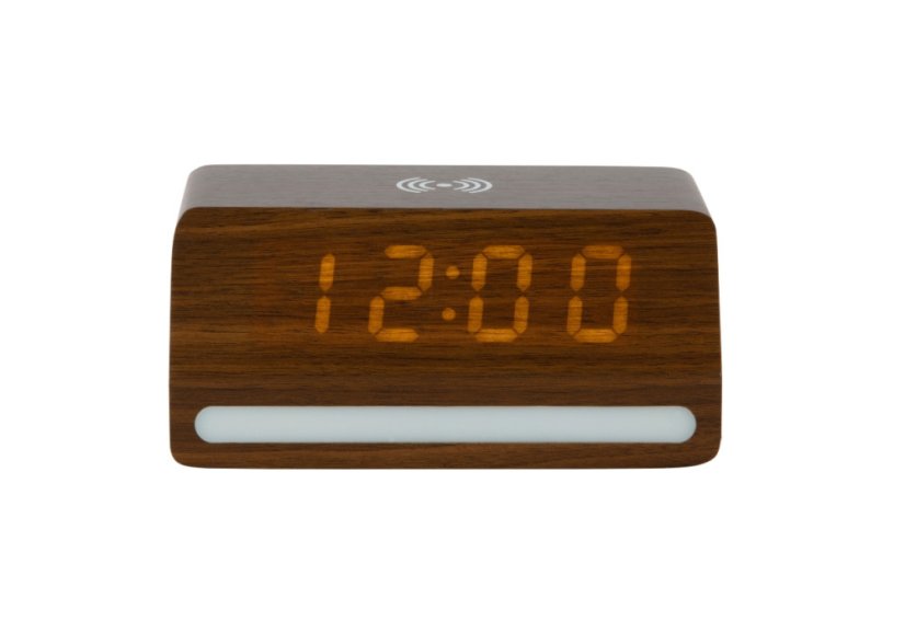 LED hodiny-budík 6078DW Karlsson s nabíječkou smartphonů 16cm
