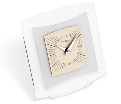 Designové stolní hodiny I804TR caffé latte IncantesimoDesign 15cm