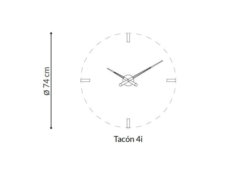 Designové nástěnné hodiny Nomon Tacon 4i 73cm