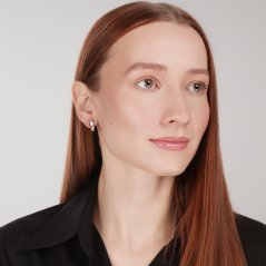 Zlaté náušnice z bieleho zlata ZE0939XJ81-8400 (585/1000) 1,84g