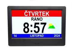 Airbi NOTE - hodiny s kalendářem, textovými upozorněními a fotorámečkem