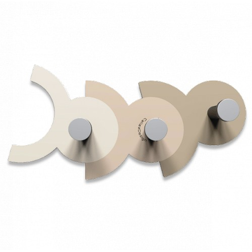 Dizajnový nástenný vešiak 13-014 CalleaDesign DienneA - set 3ks (viac farebných verzií) Farba biela-1 - RAL9003