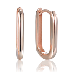 MINET Rose gold strieborné náušnice v talianskom štýle