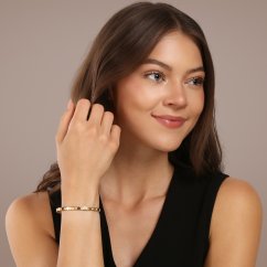 Pozlátený oceľový pevný náramok JGB39G