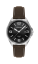 LAVVU Pánské hodinky se safírovým sklem HERNING Black / Top Grain Leather