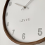 Tmavé drevené biele hodiny LAVVU FADE LCT4061