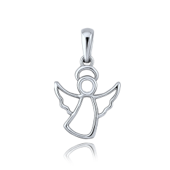 MINET Elegantní zlatý přívěs z bílého zlata anděl Au 585/1000 0,50g