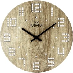 Drevené hodiny s tichým chodom MPM E07M.4117.50