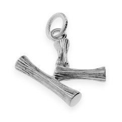 Oceľový prívesok písmeno "K" 70213 - strieborné farby - SPD.70213.K