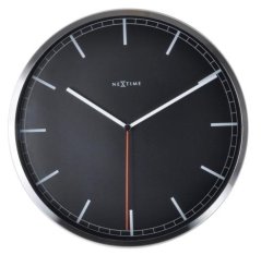 Dizajnové nástenné hodiny 3071zw Nextime Company Black Stripe 35cm