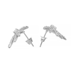 Stříbrné náušnice se zirkony 8241 - SER.8241