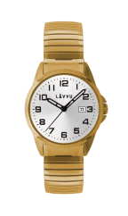 Pánské pružné hodinky LAVVU STOCKHOLM Big Gold  LWM0025