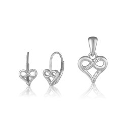 Strieborná súprava so zirkónmi JVD SVLS0143SH2BI00