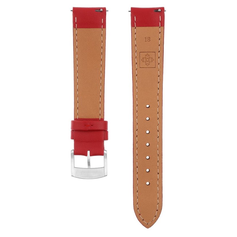 Kožený remienok na hodinky PRIM RB.15906 (18 mm) - červený - RB.15906.1816.2020.L2