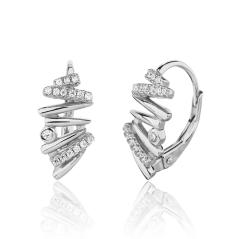 Stříbrné náušnice se zirkony JVD SVLE3557XK8BI00