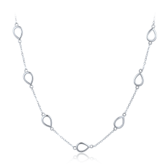 MINET Stříbrný náhrdelník s kapkou