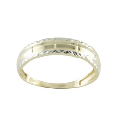 Zlatý prsteň v kombinácii s bielym zlatom TS427, veľ. 57, 1.7 g (585/1000)