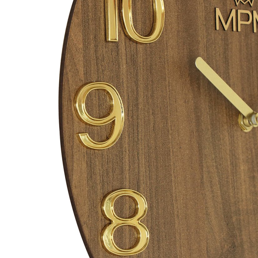 Nástenné hodiny s tichým chodom MPM Timber Simplicity - B - E07M.4222.5480
