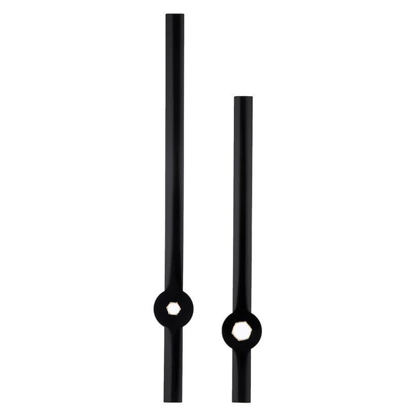 Kovové hodinové ručičky B15 (95 mm, 76 mm) - černé - Ručičky hodinové N2151...B15 pár