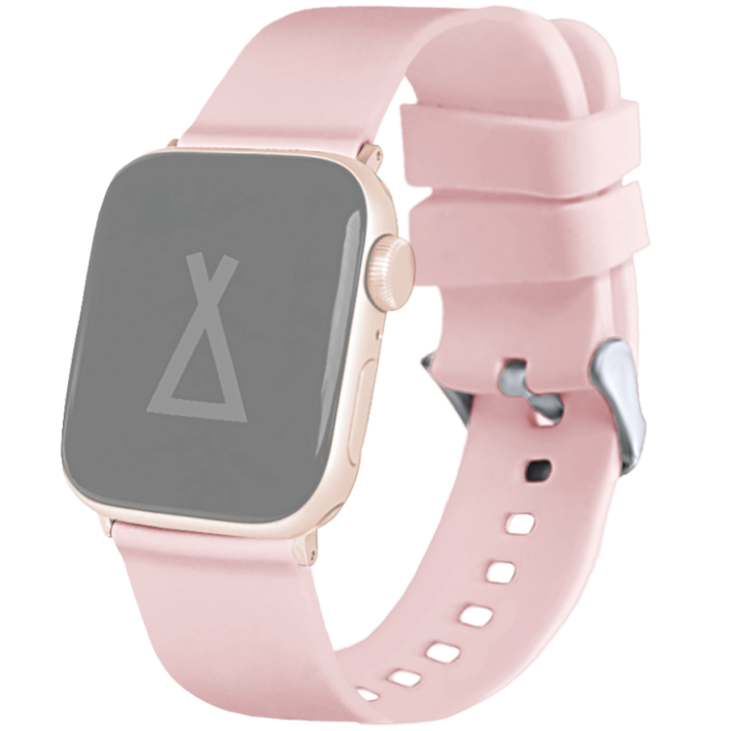 LAVVU Svetloružový silikónový remienok na hodinky pre APPLE WATCH 38-40 mm