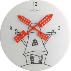 Dizajnové nástenné hodiny 8807 Nextime Windwild 30cm