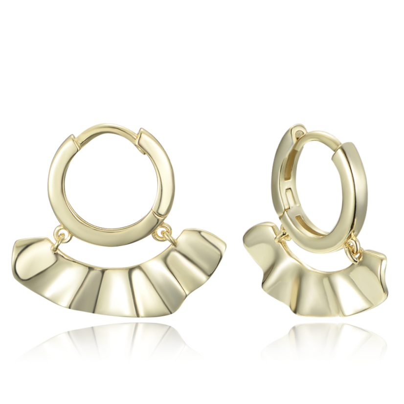MINET Pozlacené stříbrné náušnice moderní kruhy MINET Pozlacené stříbrné náušnice moderní kruhy