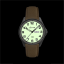 LAVVU Ocelové pánské hodinky BERGEN White / Top Grain Leather se svítícím číselníkem