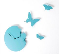 Dizajnové hodiny Diamantini a Domeniconi Butterfly sky blue 40cm