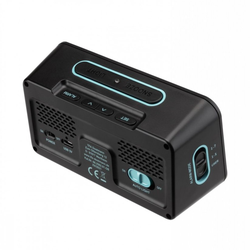 TFA 60.2562.01.GB - Rádiom riadený digitálny budík s automatickým podsvietením BOXX2