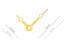 Malé zlaté hliníkové ručičky na hodiny Classic 35 mm | 24 mm