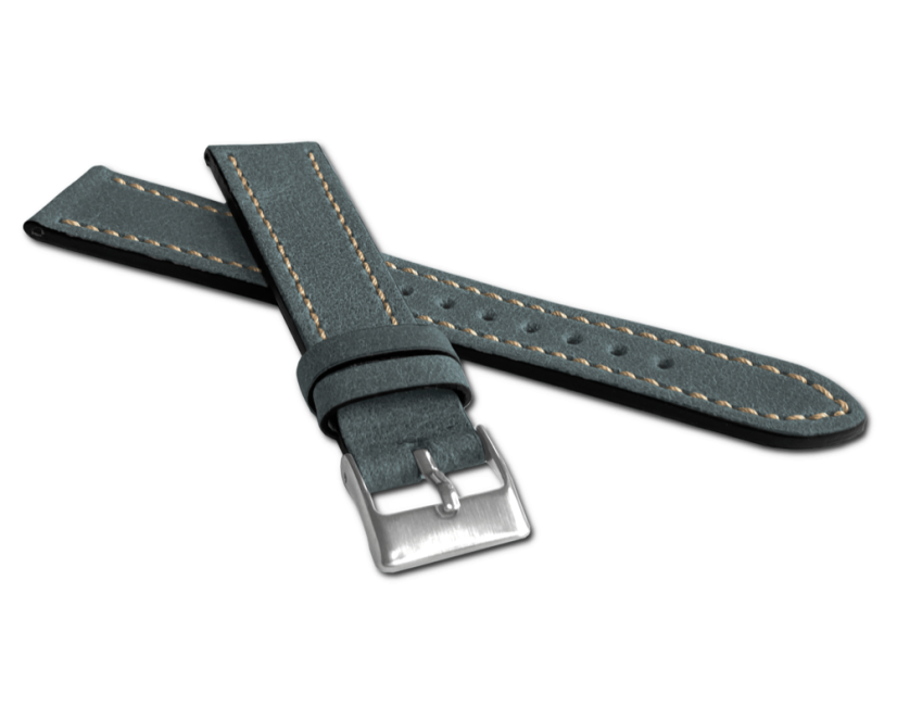 LAVVU Svetlo modrý remienok RETRO z luxusnej kože Top Grain - 24