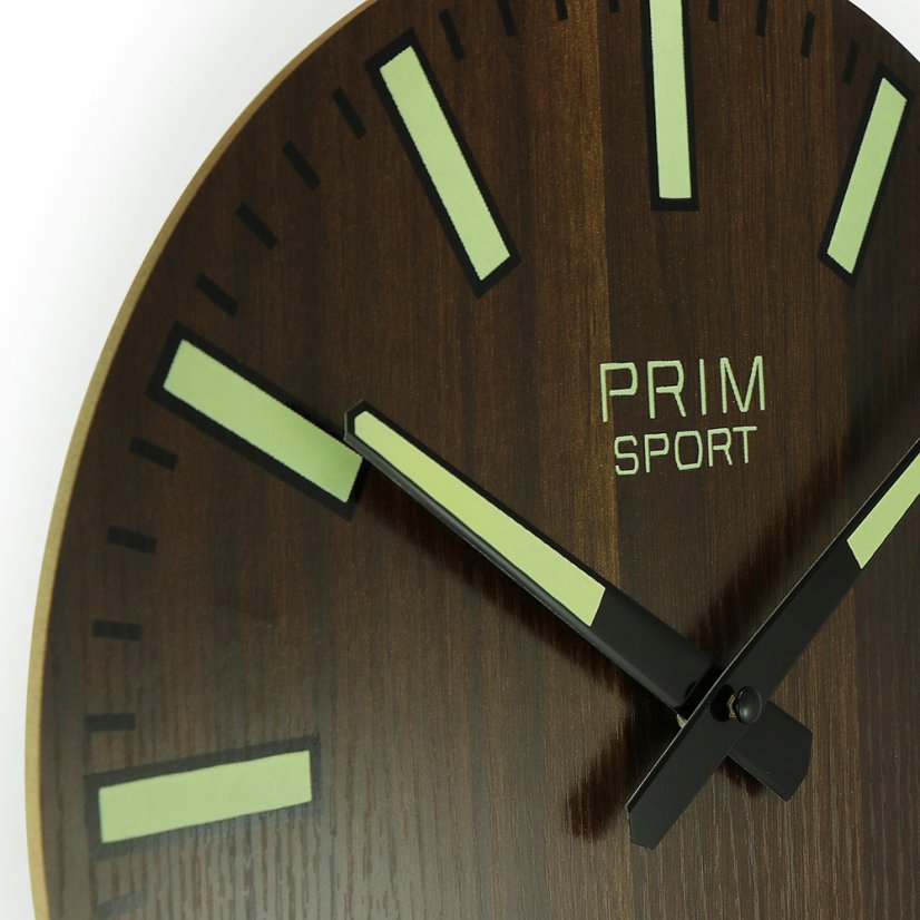 Drevené hodiny s tichým chodom PRIM Luminescent Sport II E01P.4131.5000