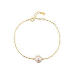 Pozlacený stříbrný náramek JVD SVLB0960SH2GP18