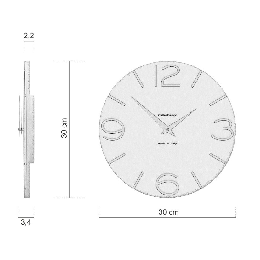 Designové hodiny 10-005-31-60 pink-gold CalleaDesign 30cm