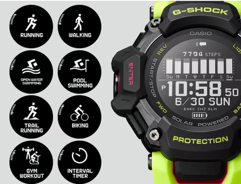 CASIO GBD-H2000-1AER G-Shock Bluetooth GPS